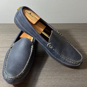 Allen Edmonds Interstate 90 Navy Blue Leather Driving Loafers Size 10.5D